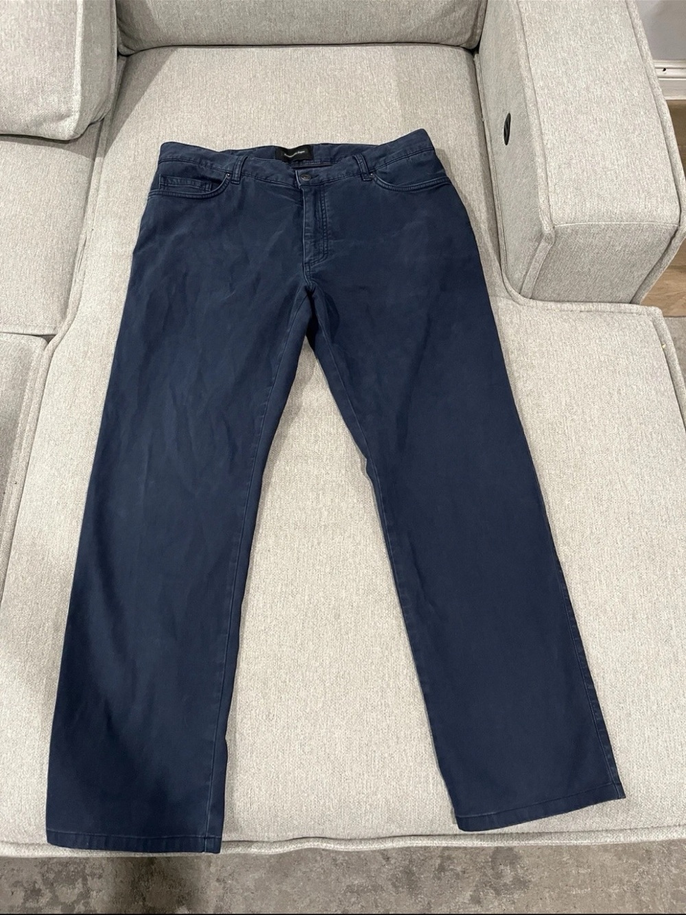 Ermenegildo Zegna Dark Navy Straight-Leg Jeans